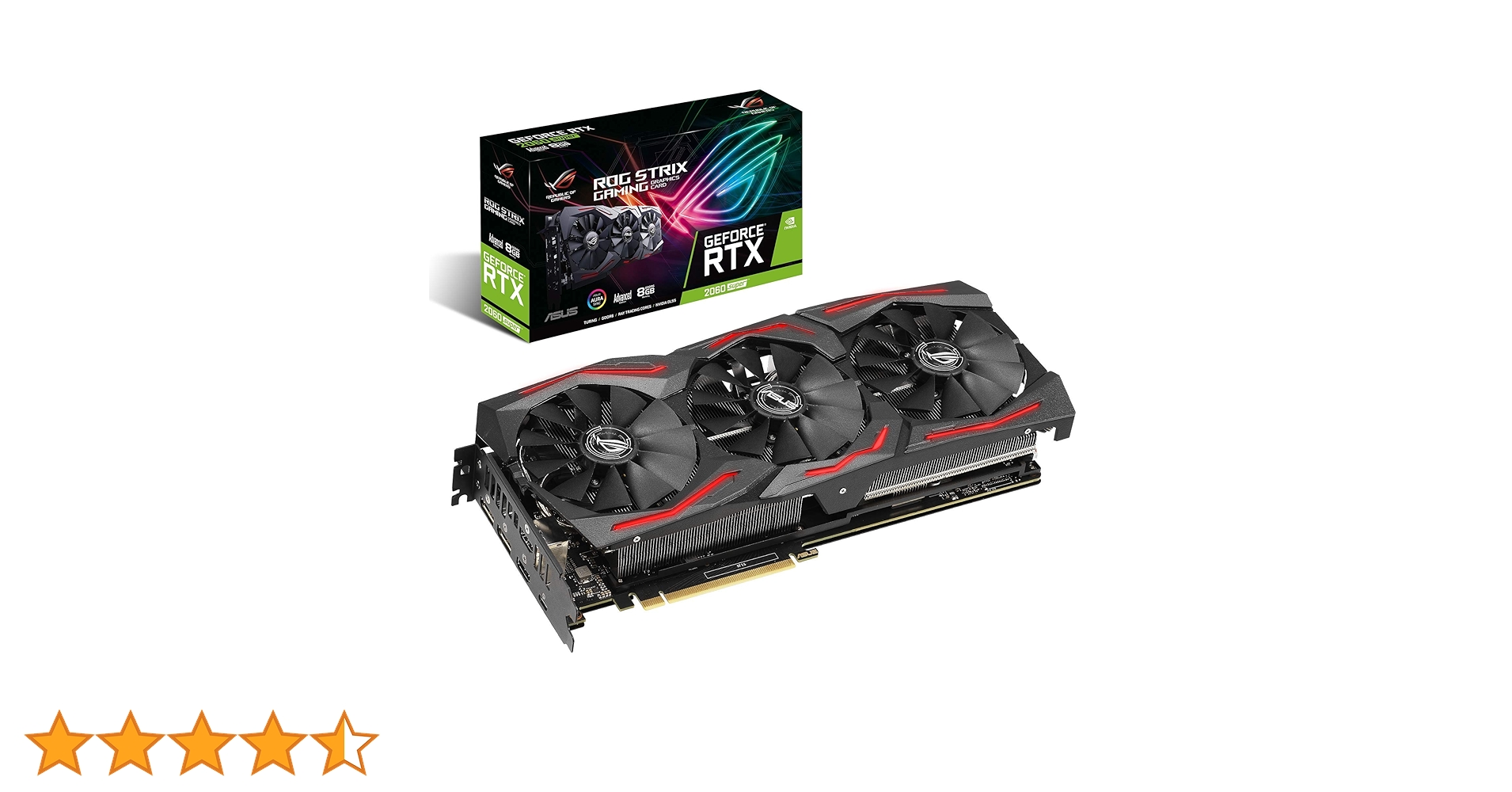 【美品】ASUS ROG GEFORCE RTX 2060 Super ROG Strix GeForce RTX 2060 EVO V2 OC Edition 6GB GDDR6